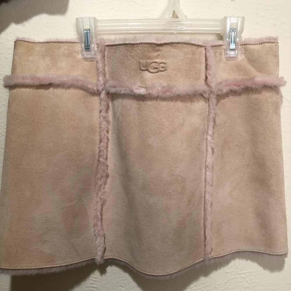 Ugg mini skirt baby pink leather vintage pink size large